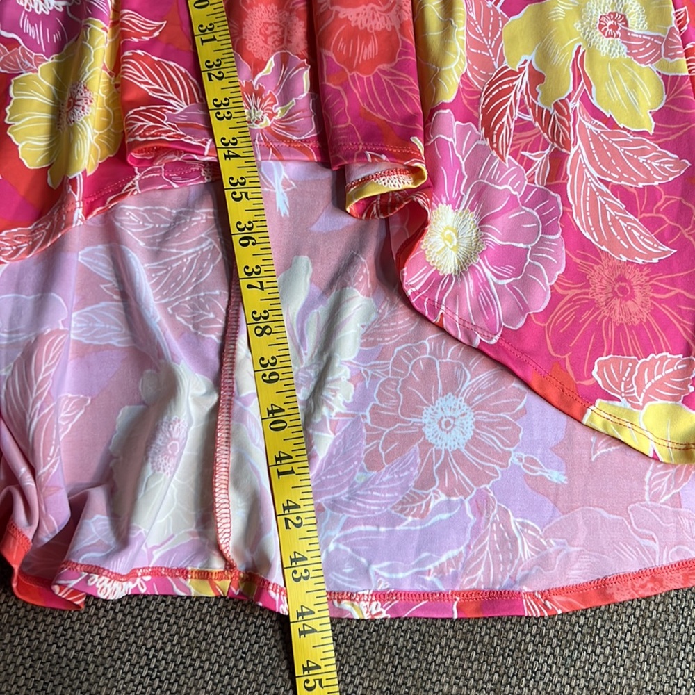 Ruby Red petite size L Floral Sleeveless Dress‎ - Pink and Yellow - Picture 10 of 11
